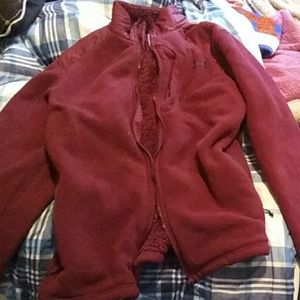 Under Armour jacket- Red furry zip up